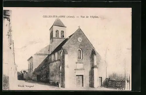 AK Celles-sur-Aisne, Vue de l`Eglise