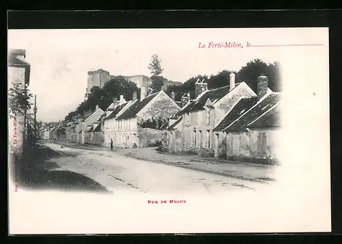 AK La Ferté-Milon, Rue de Meaux, Strassenpartie