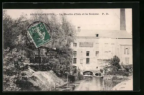 AK Saint-Quentin, le Moulin d'Isle et la Somme