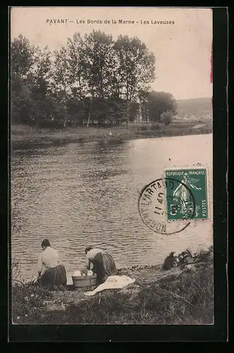 AK Pavant, Les Bords de la Marne, Les Laveuses