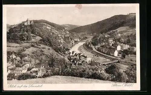AK Altena / Westf., Panorama mit Lennetal