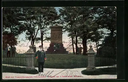 AK Friedrichsfeld, Truppenübungsplatz ', Denkmal der 11 Schillschen Offiziere