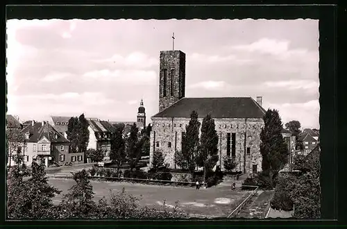 AK Datteln i. W., Ortsansicht mit Kirche