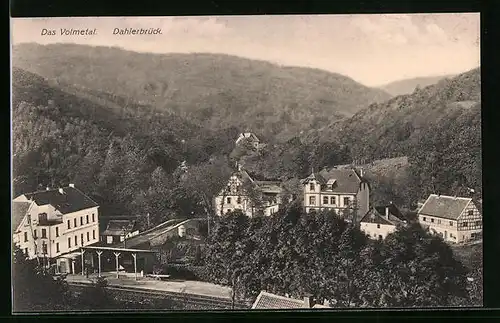 AK Dahlerbrück, Gesamtansicht mit Bahnhof