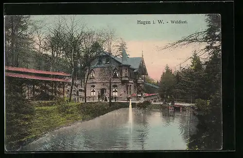 AK Hagen i. W., Gasthaus Waldlust