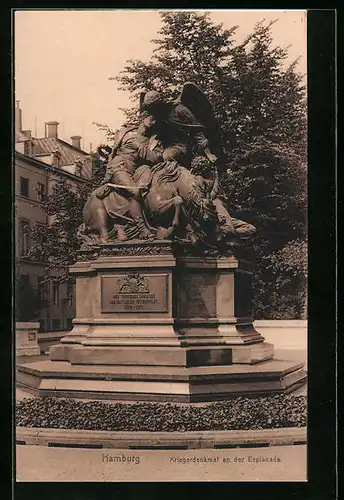 AK Hamburg-Neustadt, Kriegerdenkmal an der Esplanade