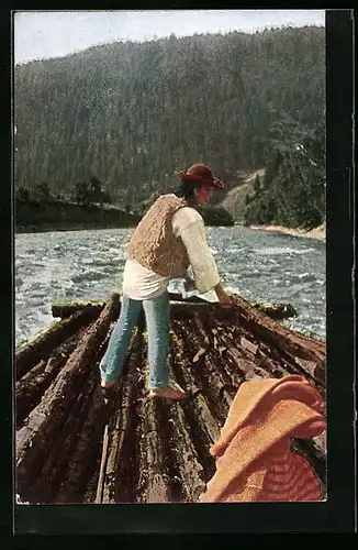 AK Flösser aus dem Balkan auf dem Wasser