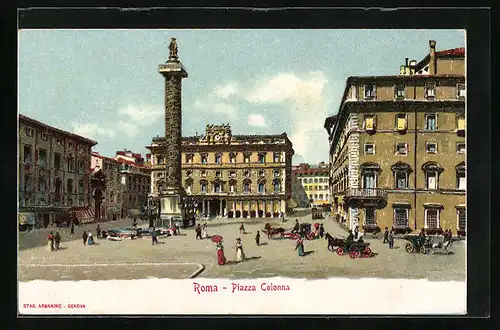Lithographie Roma, Piazza Colonna