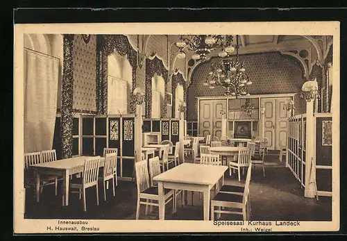 AK Landeck, Kurhaus Landeck, Speisesaal, Innenansicht