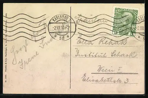 AK Karlsbad, Teilansicht gegen Westend