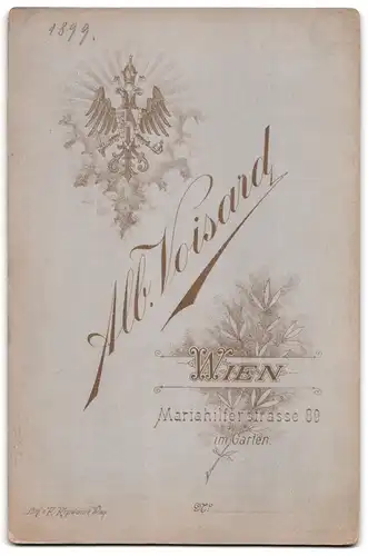 Fotografie Alb. Voisard, Wien, Mariahilferstr. 89, Kleines Kind in hübscher Kleidung