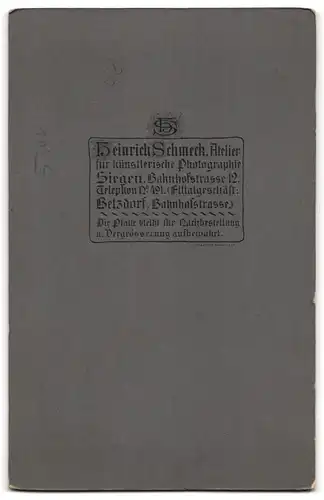 Fotografie Heinrich Schmeck, Siegen, Bahnhofstr. 12, Bürgerliche Dame mit Kragenbrosche
