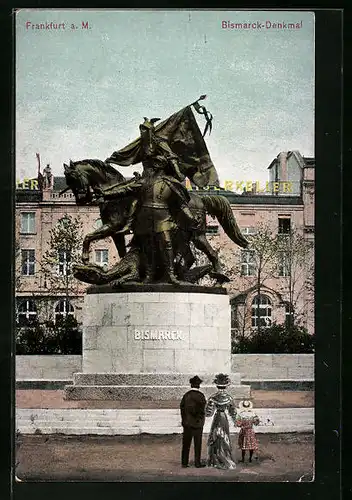 AK Frankfurt a. M., Bismarck-Denkmal