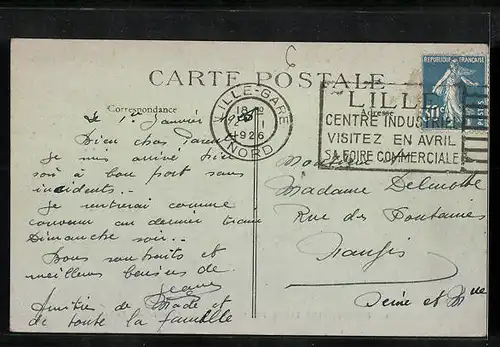 AK Marcq, Institution libre de Marcq - La Chapelle, vue du Parc