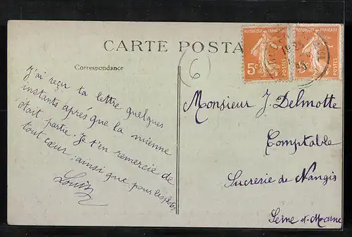 AK Marcq, Institution libre de Marcq - La Chapelle, vue du Parc