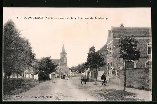 AK Loon-Plage, Entree de la Ville (venant de Bourbourg)