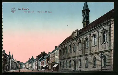 AK La Bassée, Rue de Lille - Hospice S. Jean