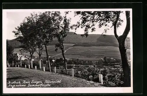 AK Burbach / Siegen, Teilansicht von der Anhöhe gesehen