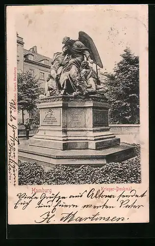 AK Hamburg, Krieger-Denkmal, Esplanade