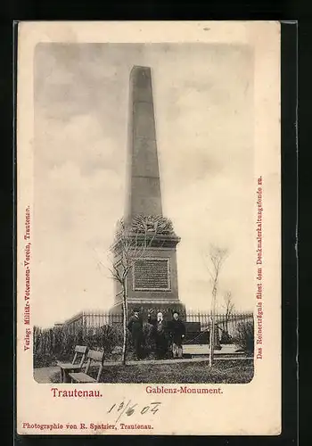 AK Trautenau, Gablenz-Monument