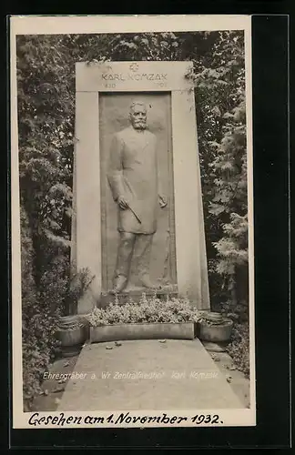 AK Wien, Ehrengräber a. Wr. Zentralfriedhof, Karl Komzak