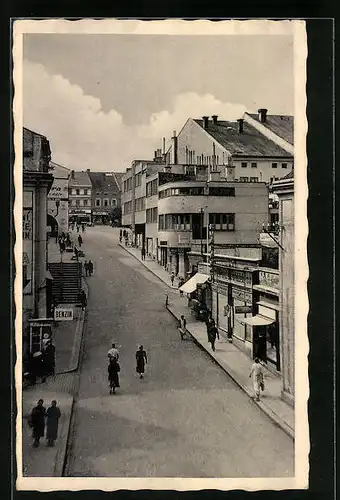 AK Valasske Mezirici, Ortsansicht mit Strassenpartie