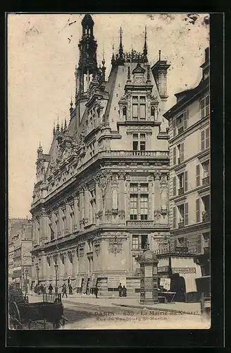 AK Paris, La Mairie, Rue du Faubourg St-Martin