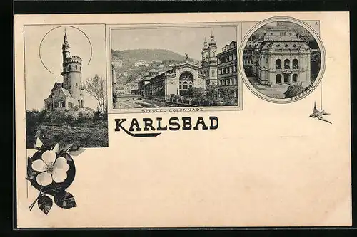 AK Karlsbad, Sprudel-Kollonade, Theater