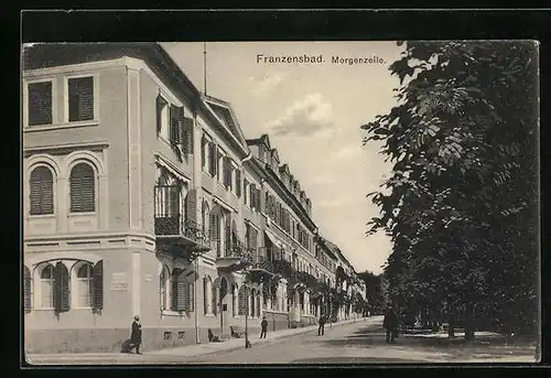 AK Franzensbad, Strassenpartie in der Morgenzeile