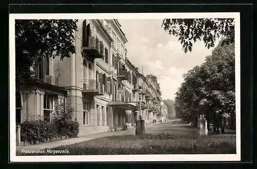 AK Franzensbad, Strassenpartie in der Morgenzeile