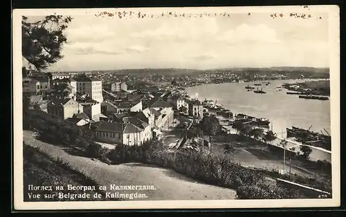 AK Belgrade, Vue sur Belgrade de Kalimegdan