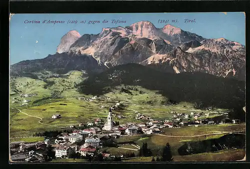 AK Cortina d`Ampezzo, Teilansicht gegen die Tofana