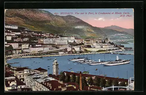 AK Monaco, Vur sur le Port, la Condamine et Monte Carlo