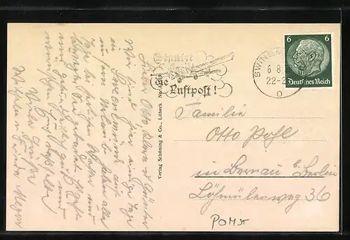 AK Swinemünde, Blick auf Musikpavillon und Strand