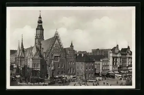 AK Breslau, Ring mit Rathaus