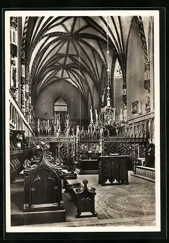 AK Marienburg, Marienkirche im Hochschloss, Blick nach Westen