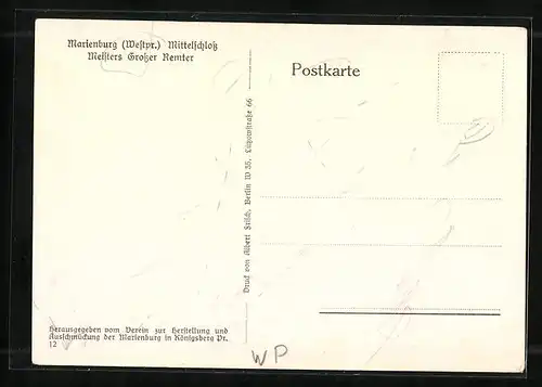 AK Marienburg, Mittelschloss - Meisters Grosser Remter