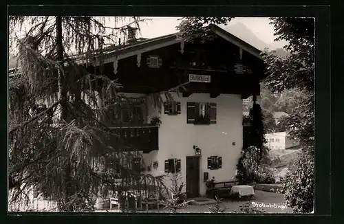AK Berchtesgaden, Gasthof Stollnhäusl, Bes.: M. u. G. Hinterstoisser