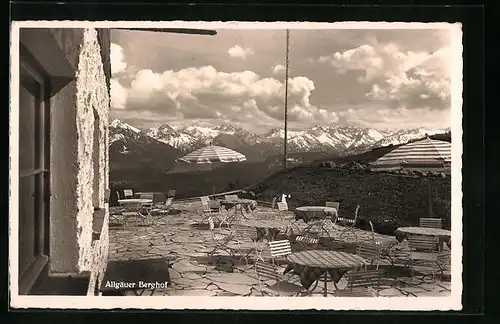 AK Sonthofen, Alpengasthaus Allgäuer Berghof mit Alpe Eck