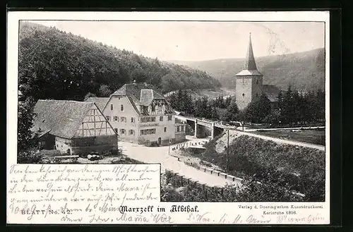 AK Marxzell im Albtal, Teilansicht mit Kirche