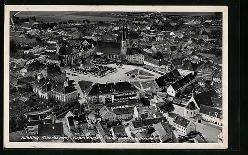 AK Altötting /Obb., Fliegeraufnahme von Kapellenplatz und Umgebung