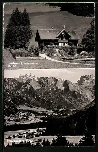 AK Langenwang, Totalansicht mit Landhaus Zimmermann