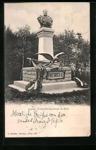 AK Diez, Kaiser Friedrich Denkmal