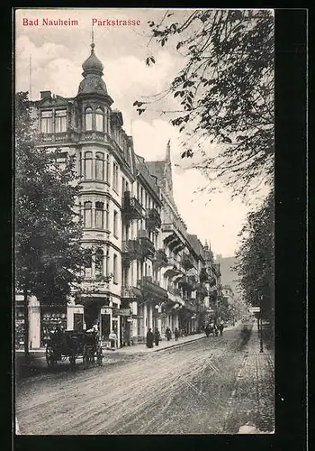 AK Bad Nauheim, Partie an der Parkstrasse