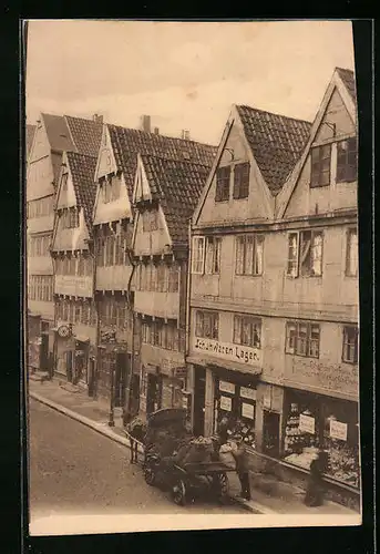 AK Hamburg, Alte Häuser an der Spitalerstrasse