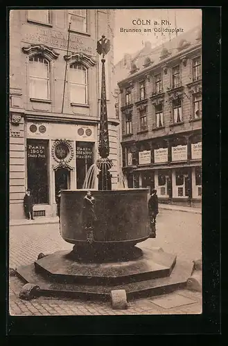 AK Cöln a. Rh., Brunnen am Gülichsplatz