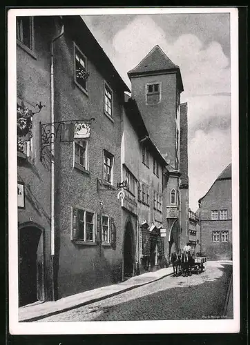 AK Erfurt, Fuhrwerk auf der Michaelisstrasse