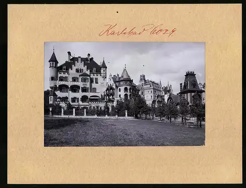 Fotografie Brück & Sohn Meissen, Ansicht Karlsbad, prunkvolle Gebäude im Westend