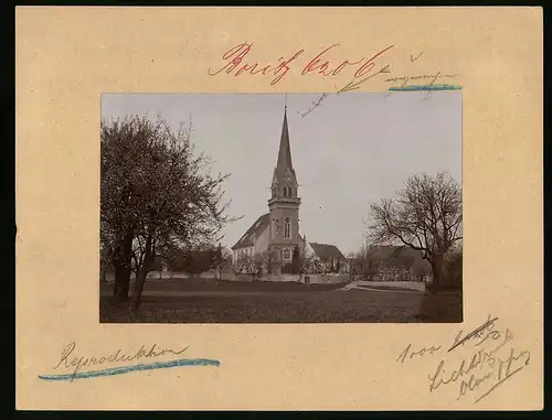 Fotografie Brück & Sohn Meissen, Ansicht Boritz / Elbe, Kirche