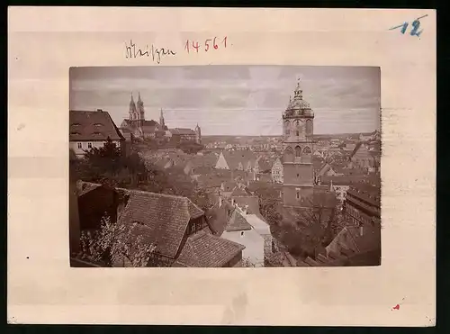 Fotografie Brück & Sohn Meissen, Ansicht Meissen, Blick auf die Stadt von der Landwirtschafts-Schule aus gesehen, Schloss